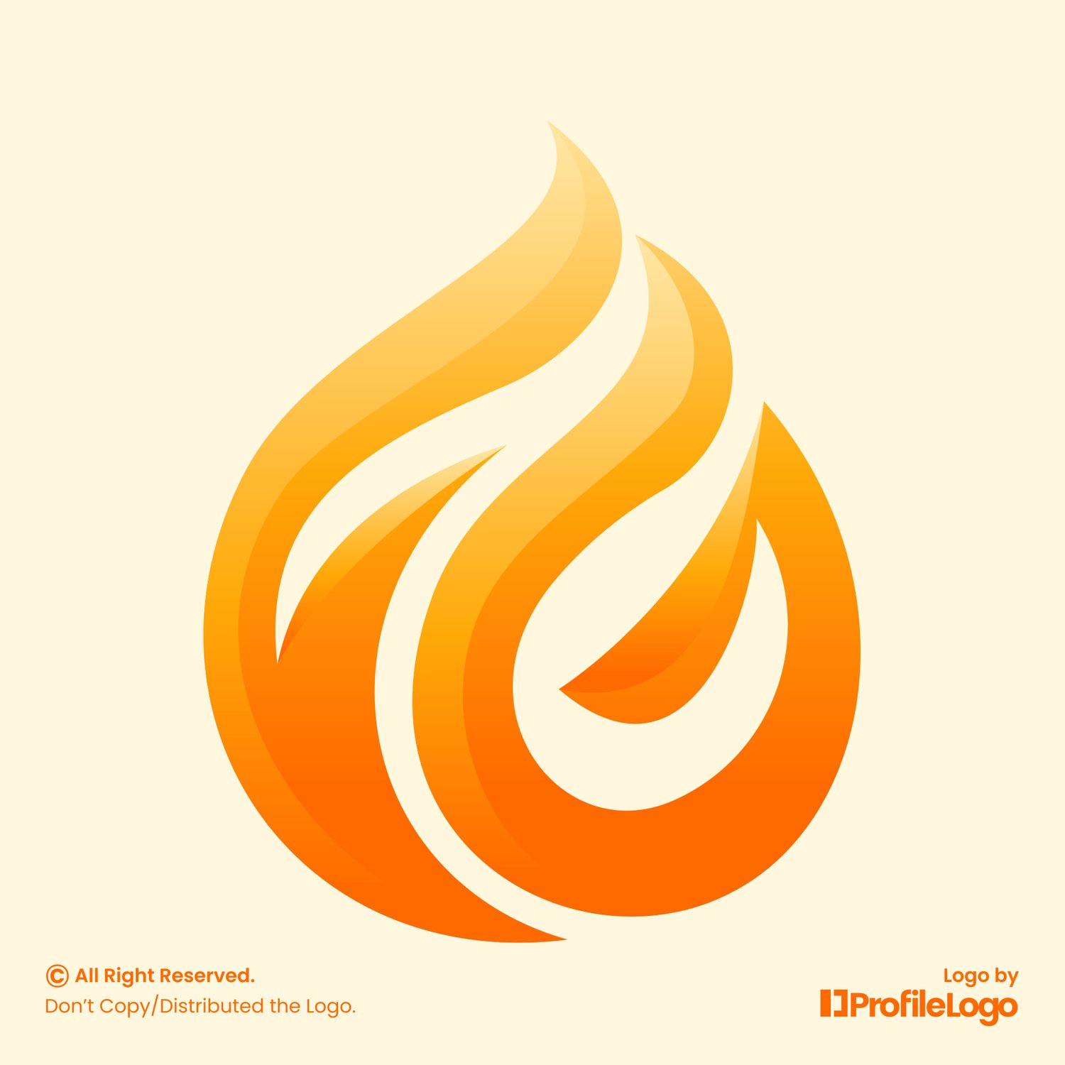 Fire flame letter FG logo