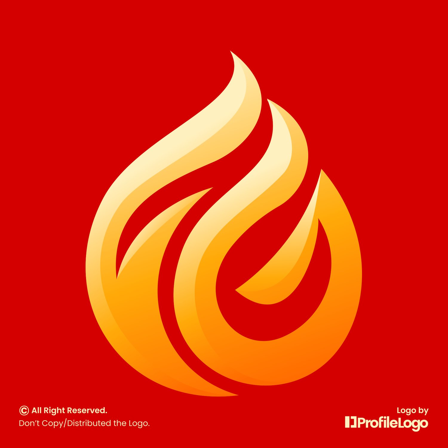 Fire flame letter FG logo