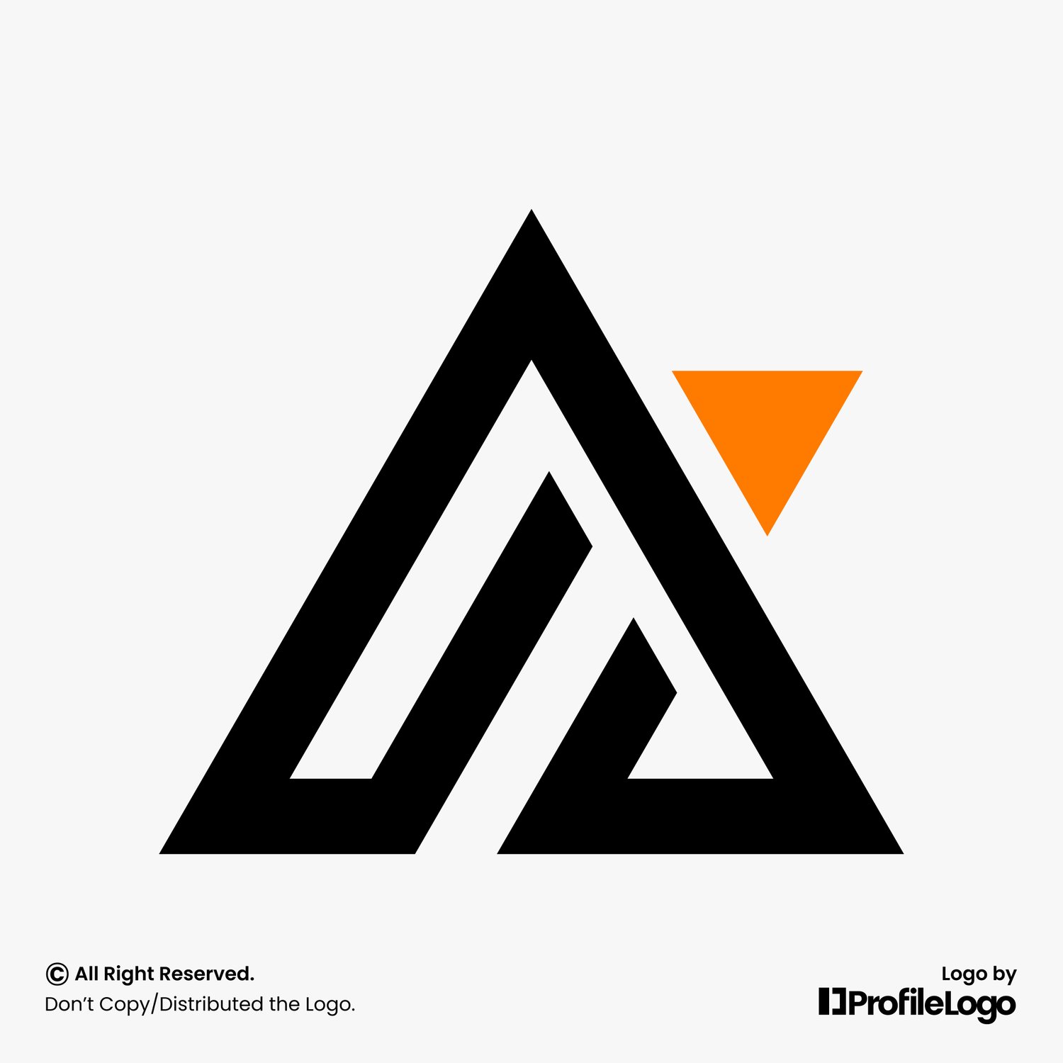 Modern abstract letter AI logo