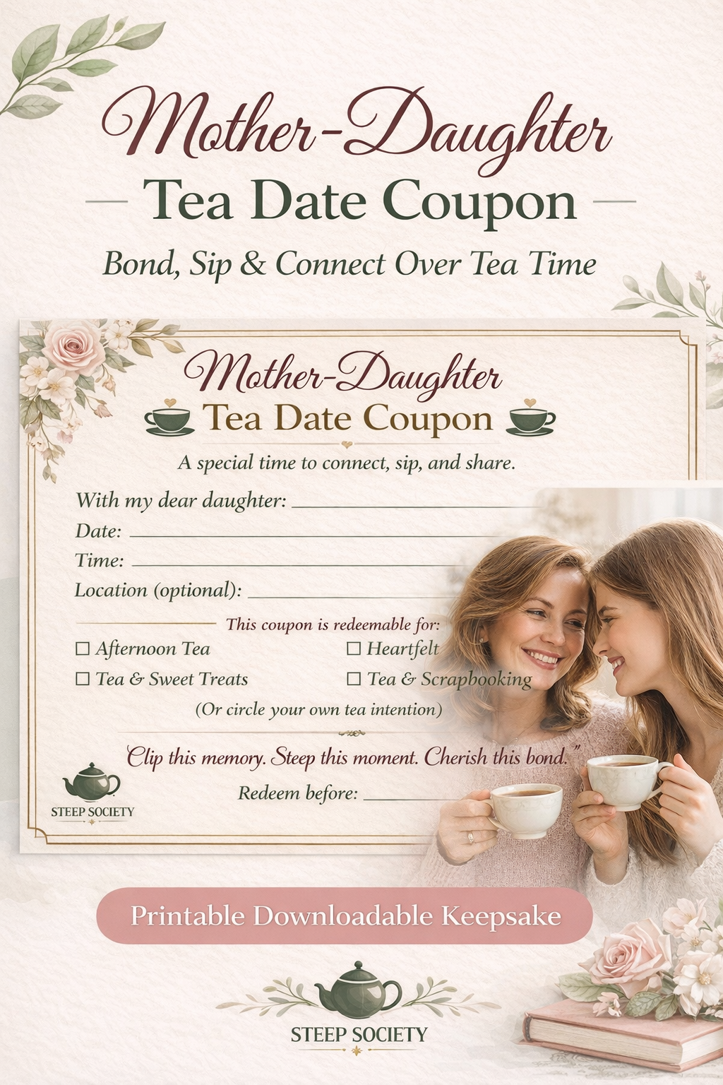 Mother-Daughter Tea Date Coupon