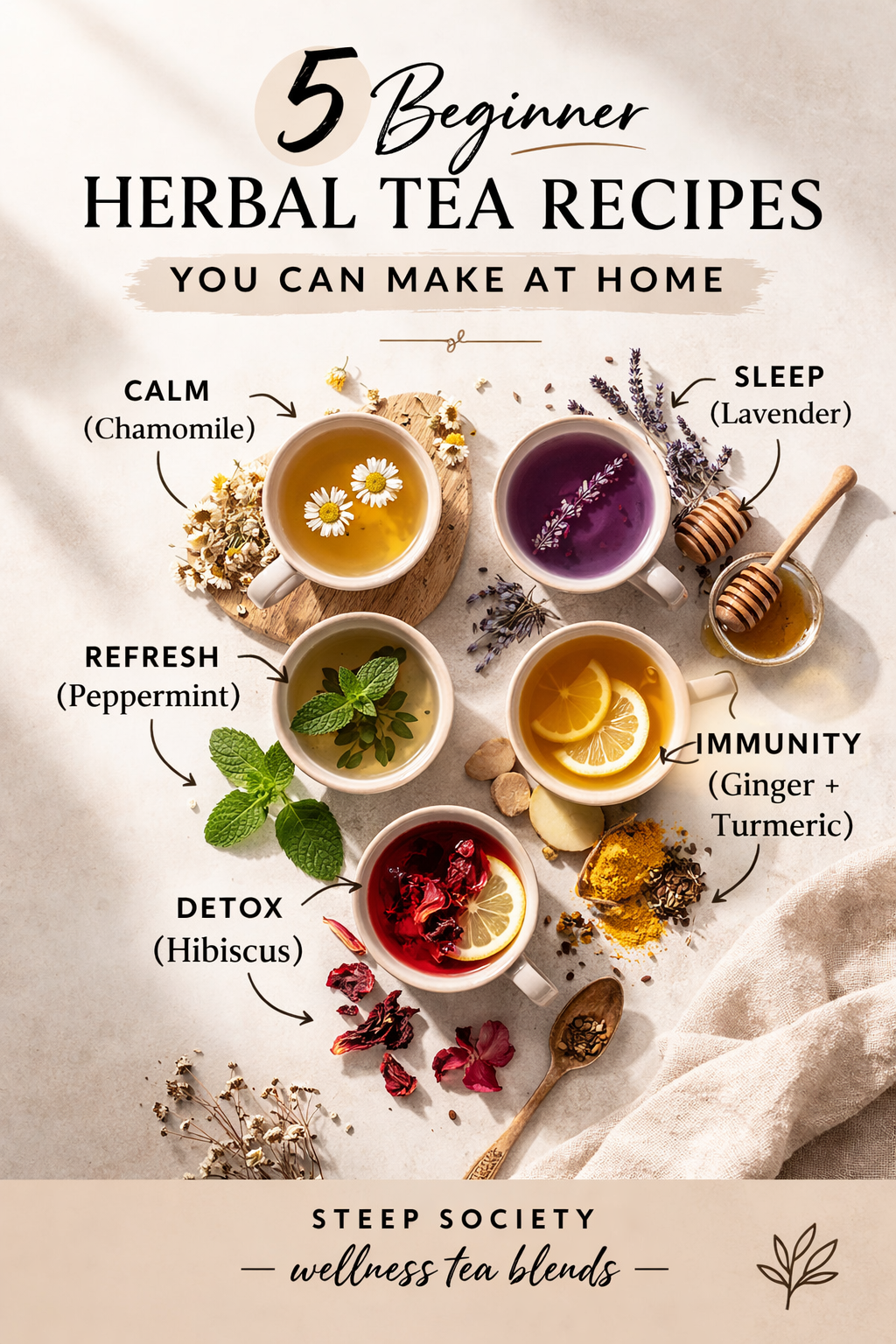 5 Beginner Herbal Tea Recipes You Can Make At Home