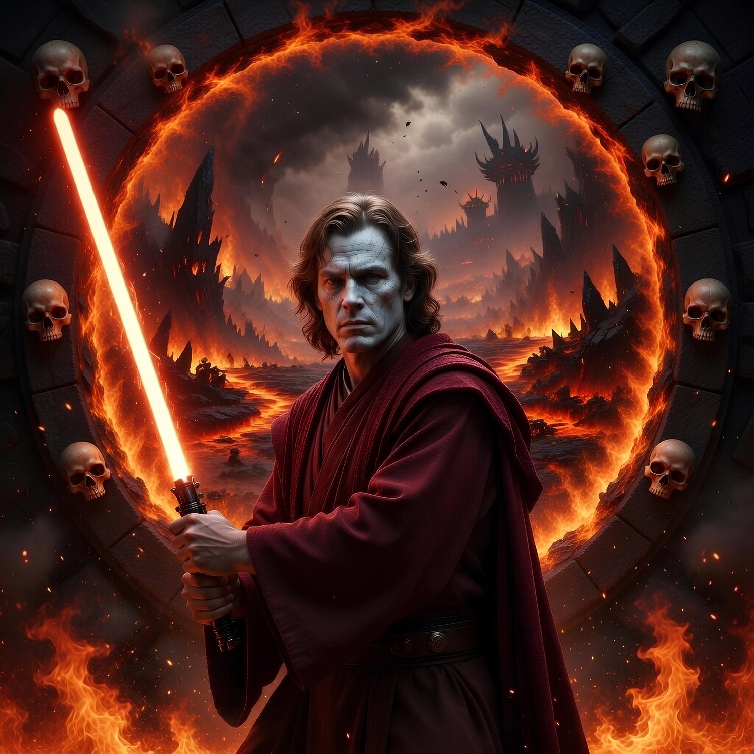 Luke Skywalker entering through a hell portal 6