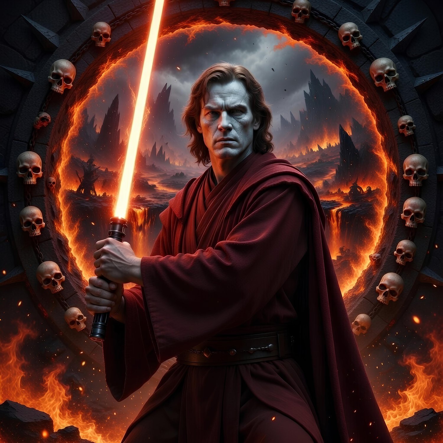 Luke Skywalker entering through a hell portal 7