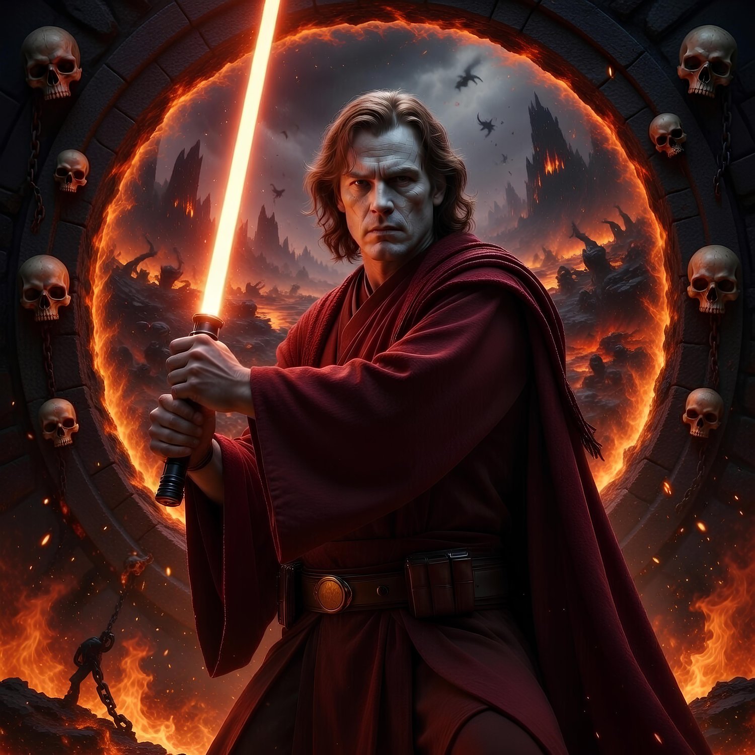 Luke Skywalker entering through a hell portal 8