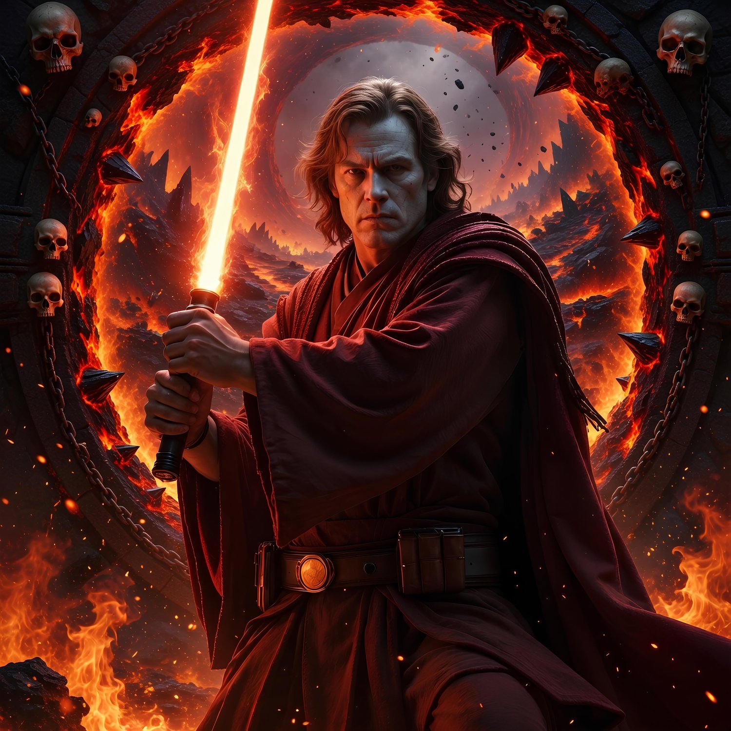 Luke Skywalker entering through a hell portal 10