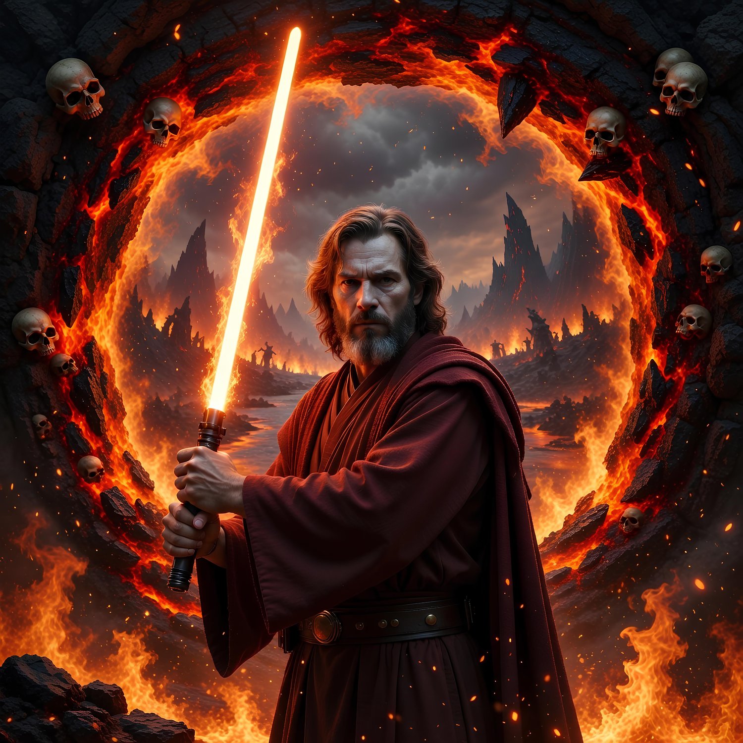 Luke Skywalker entering through a hell portal 11