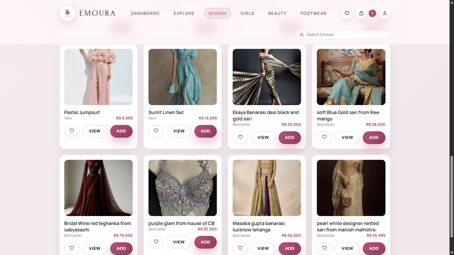 explore product from each category