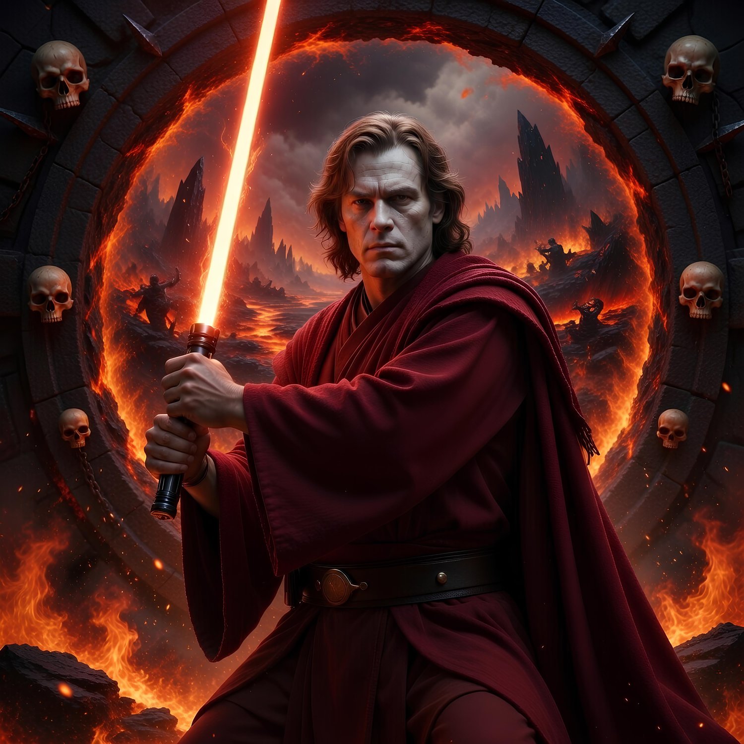 Luke Skywalker entering through a hell portal 9