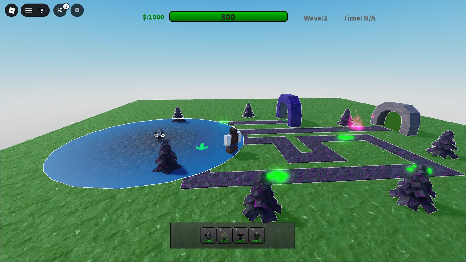 Strategy defense game environment Roblox