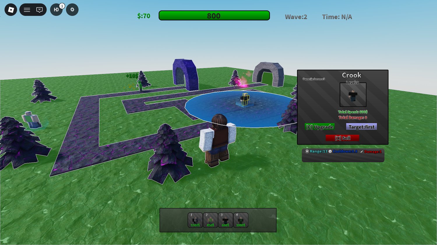 Ready to play Roblox tower defense project