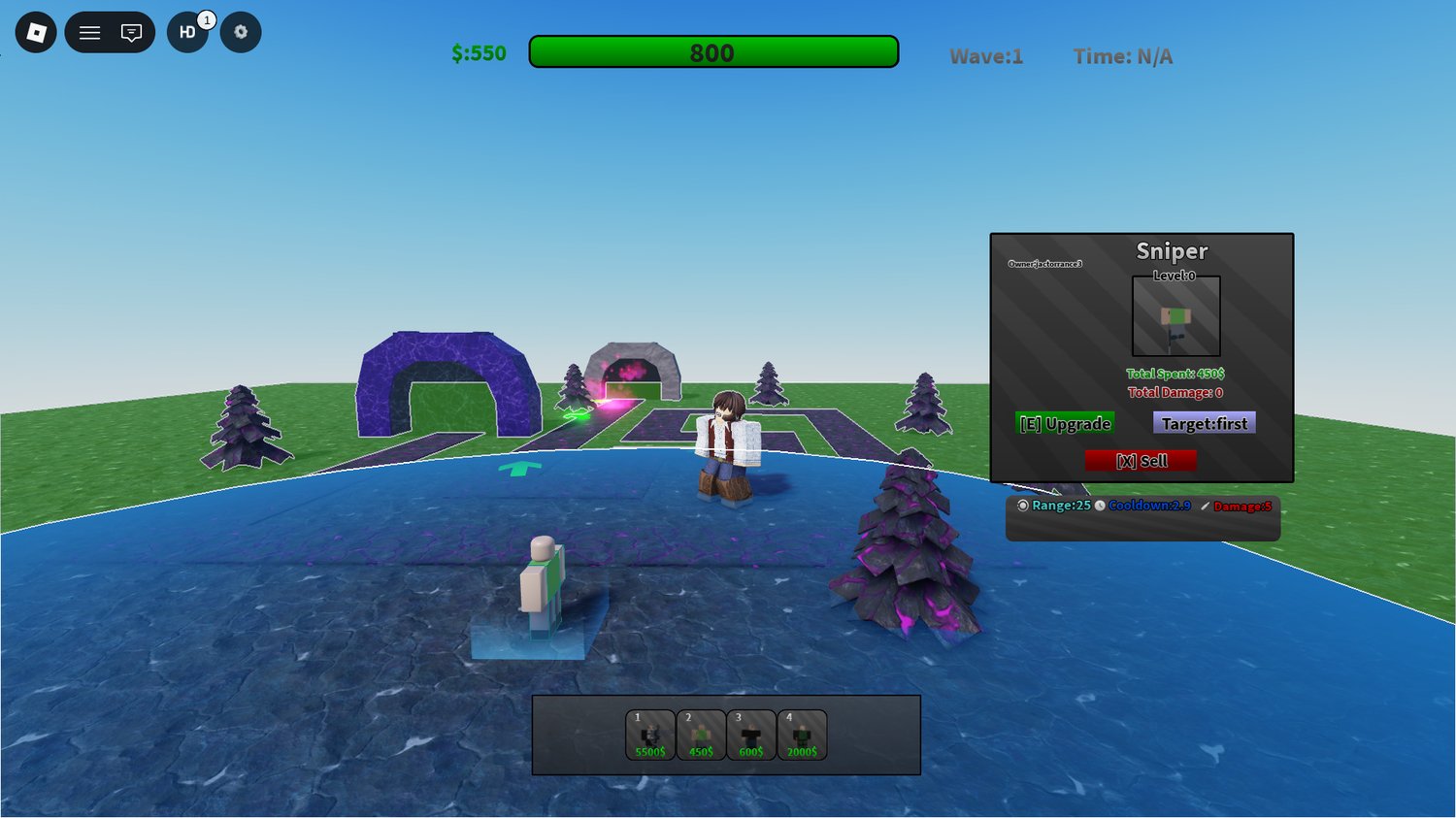 Defensive strategy map Roblox gameplay