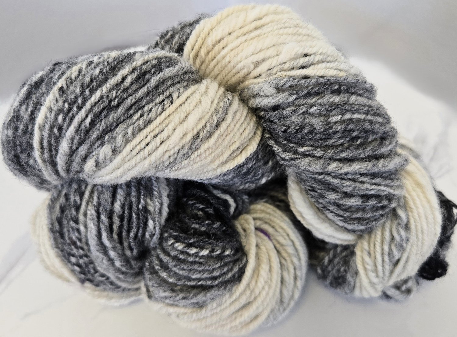 closeup of wool skein