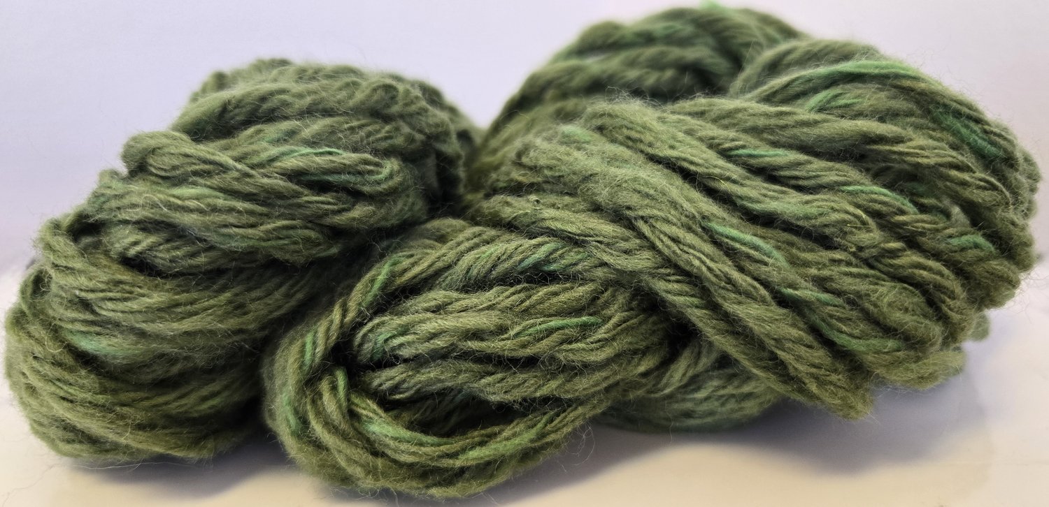 wool acrylic blend handspun yarn skein