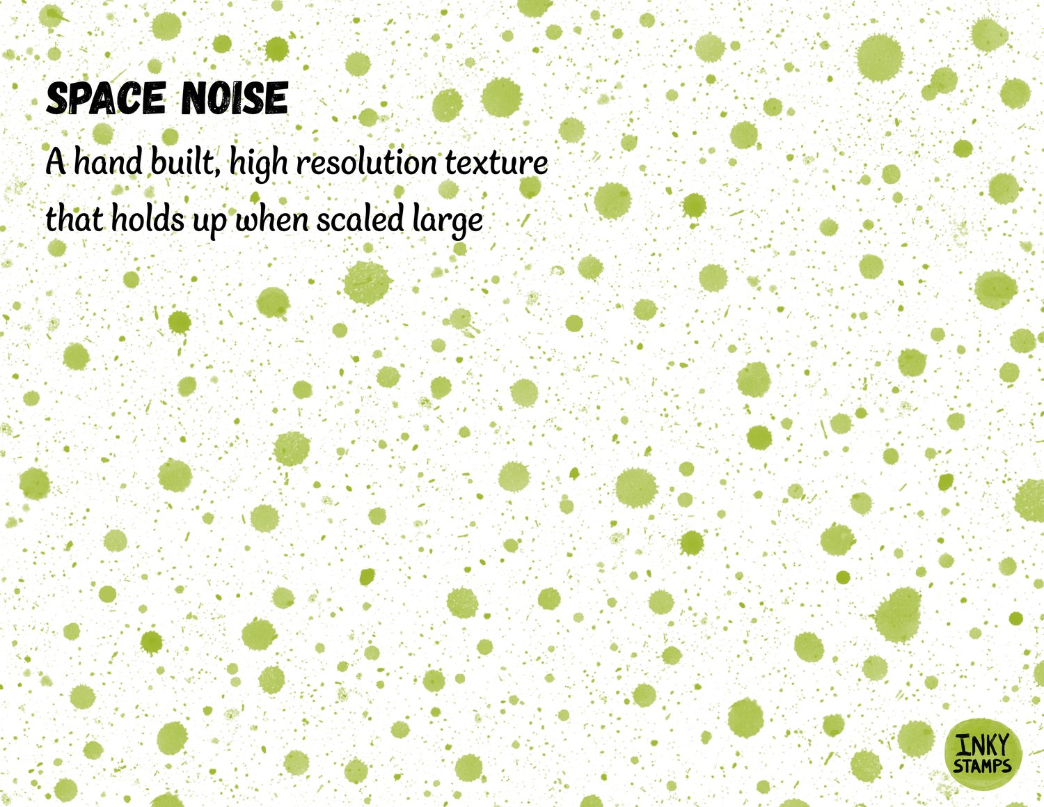 Space Noise - A hand built, high resolution texture that holds up when scaled large.  Full page scaled up stamped image of Space Noise stamp. INKY STAMPS