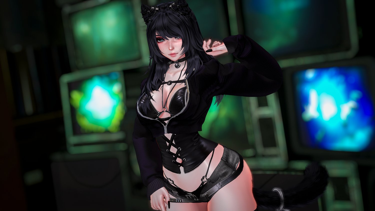 Nyxie is a VRChat neko avatar download designed for expressive interaction in virtual worlds.