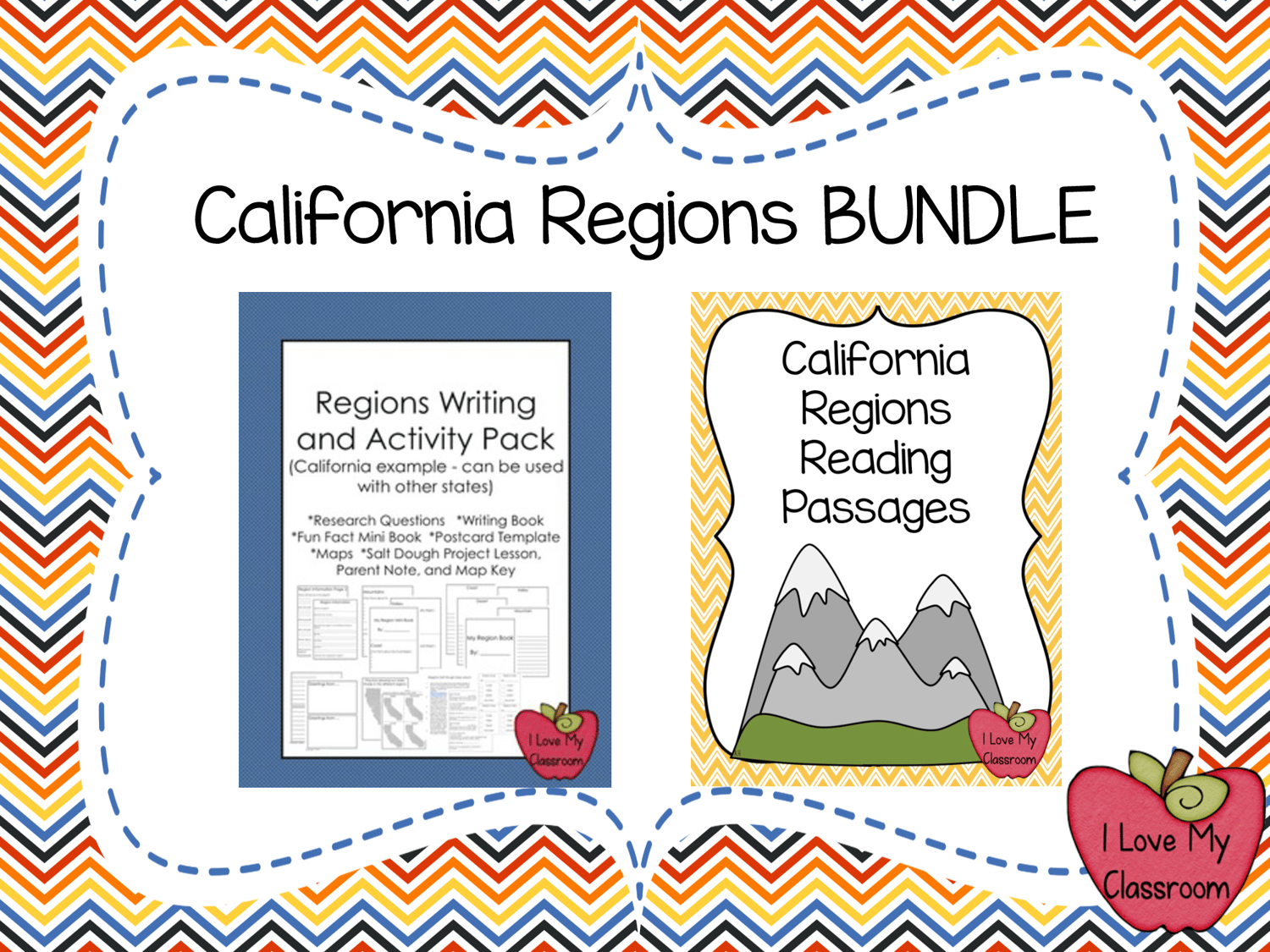 California Regions BUNDLE {Reading Passages and Writing/Activity Pack}