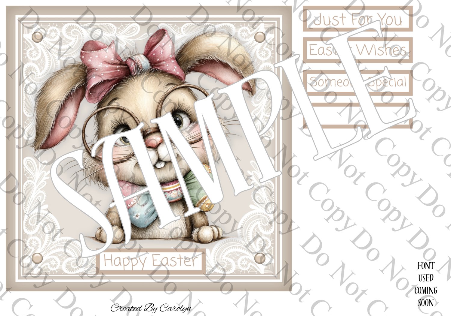 6 READY-MADE EASTER BUNNY CARD FRONTS - Payhip