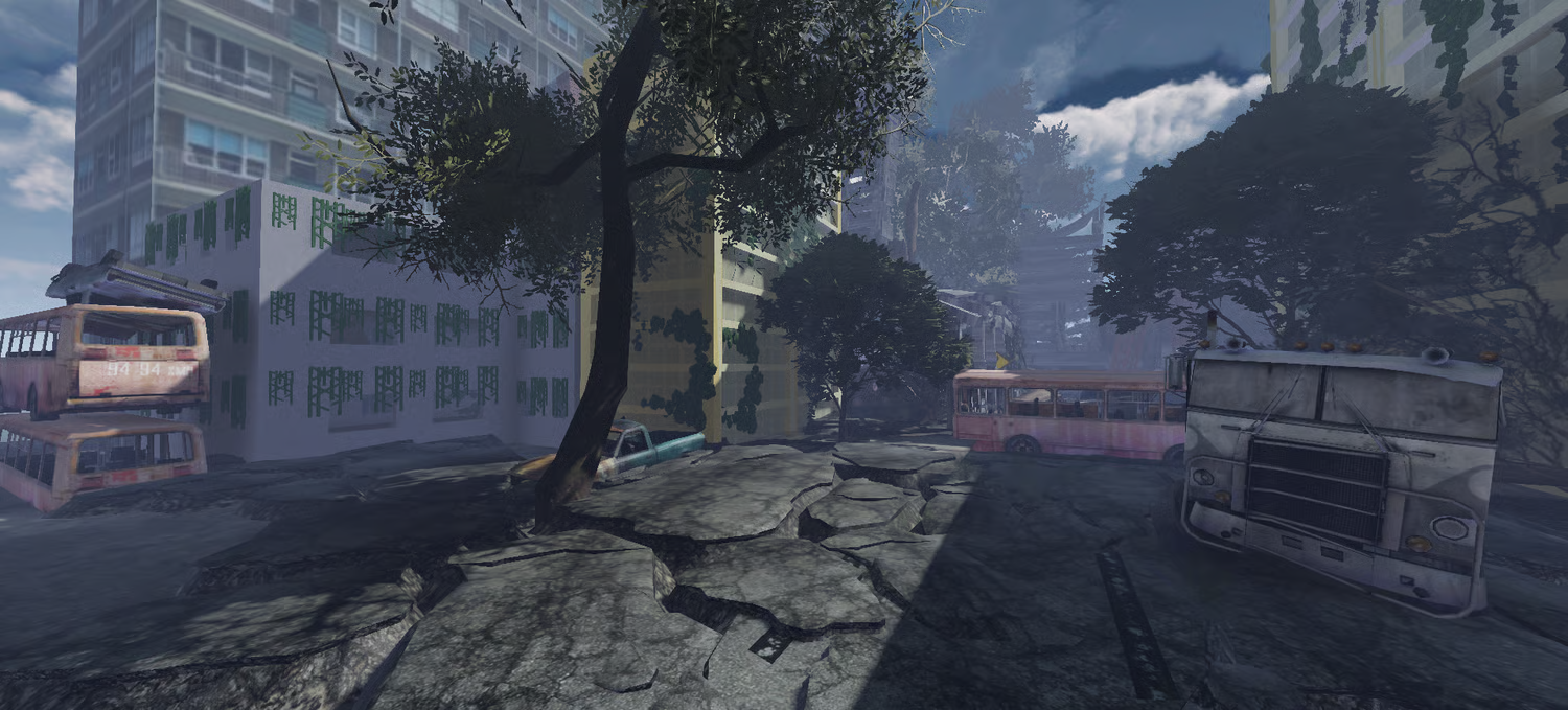 Broken buildings skyline Roblox map