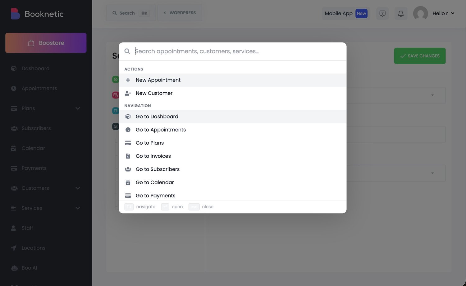 Booknetic Command Palette [SAAS COMPATIBLE] - Payhip
