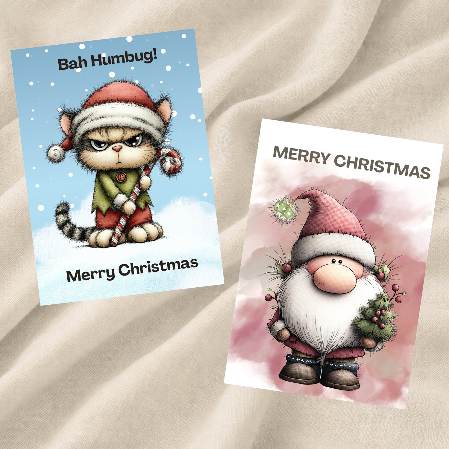 Printable Christmas cards, gift tags, and holiday stickers – festive digital designs for the holiday season
