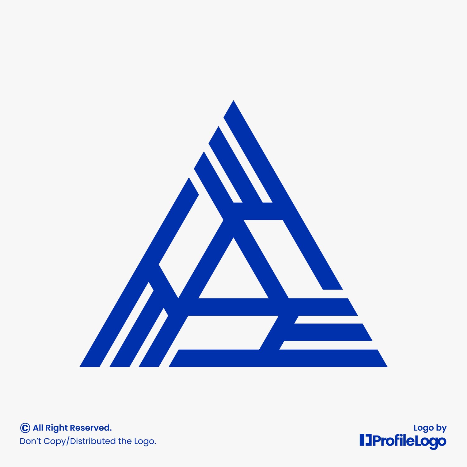 Digital technology line letter A logo by ProfileLogo with light grey background