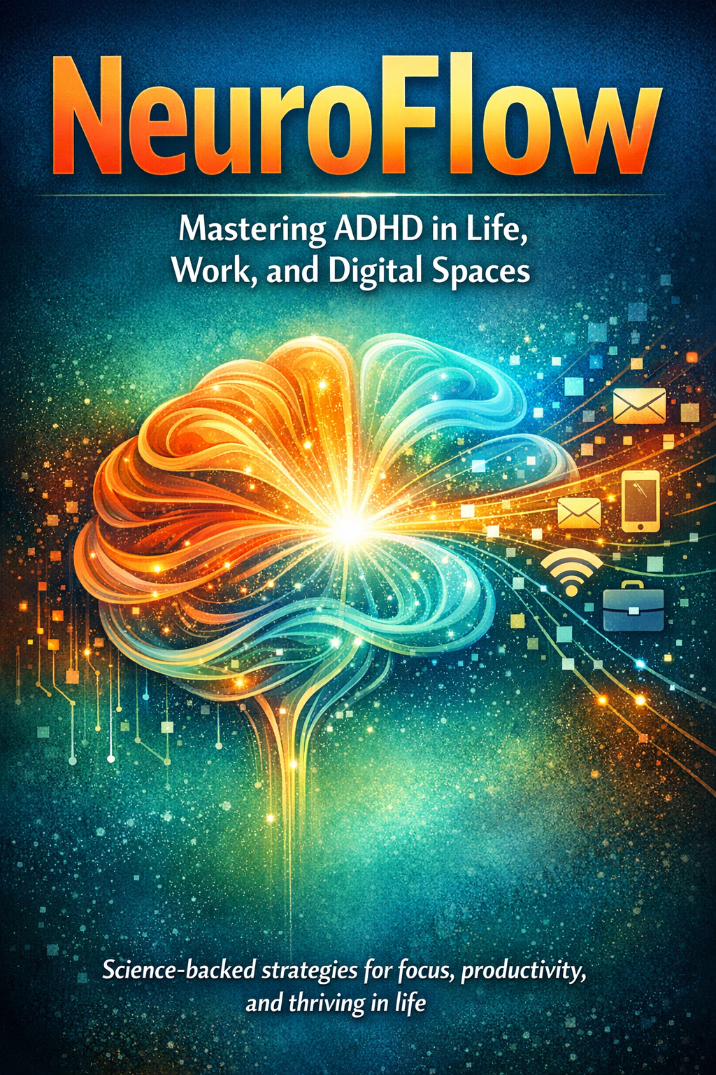 NeuroFlow: Mastering ADHD Book Cover by Elv Norther