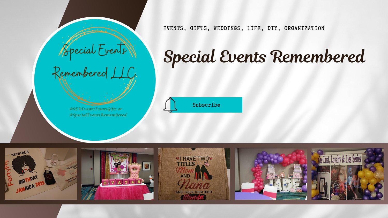 Special Events Remembered custom event designs, party favors, invitations and celebration templates