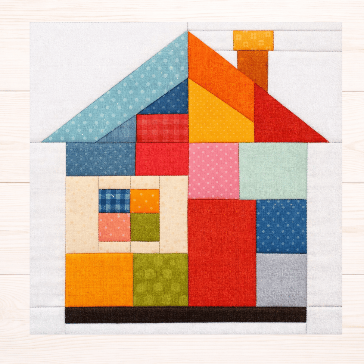 Fpp Patchwork FREE Cottage House FPP Quilt Block Pattern – 10 Inch Paper Piecing Pattern