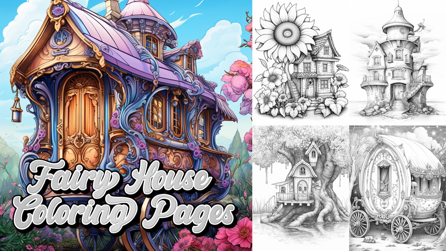 Fairy House Coloring Pages