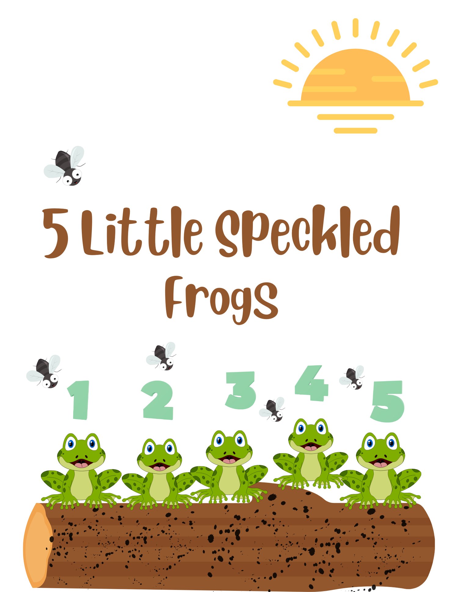 5 Little speckled Frogs Counting & Song Activity 🐸 - Payhip