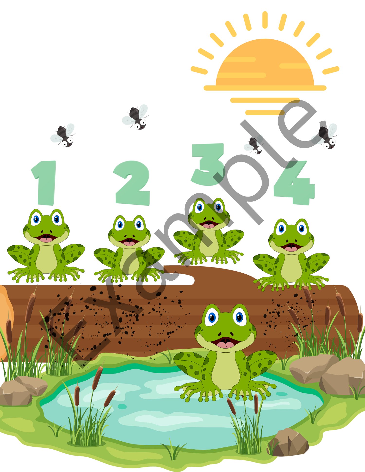 5 Little speckled Frogs Counting & Song Activity 🐸 - Payhip