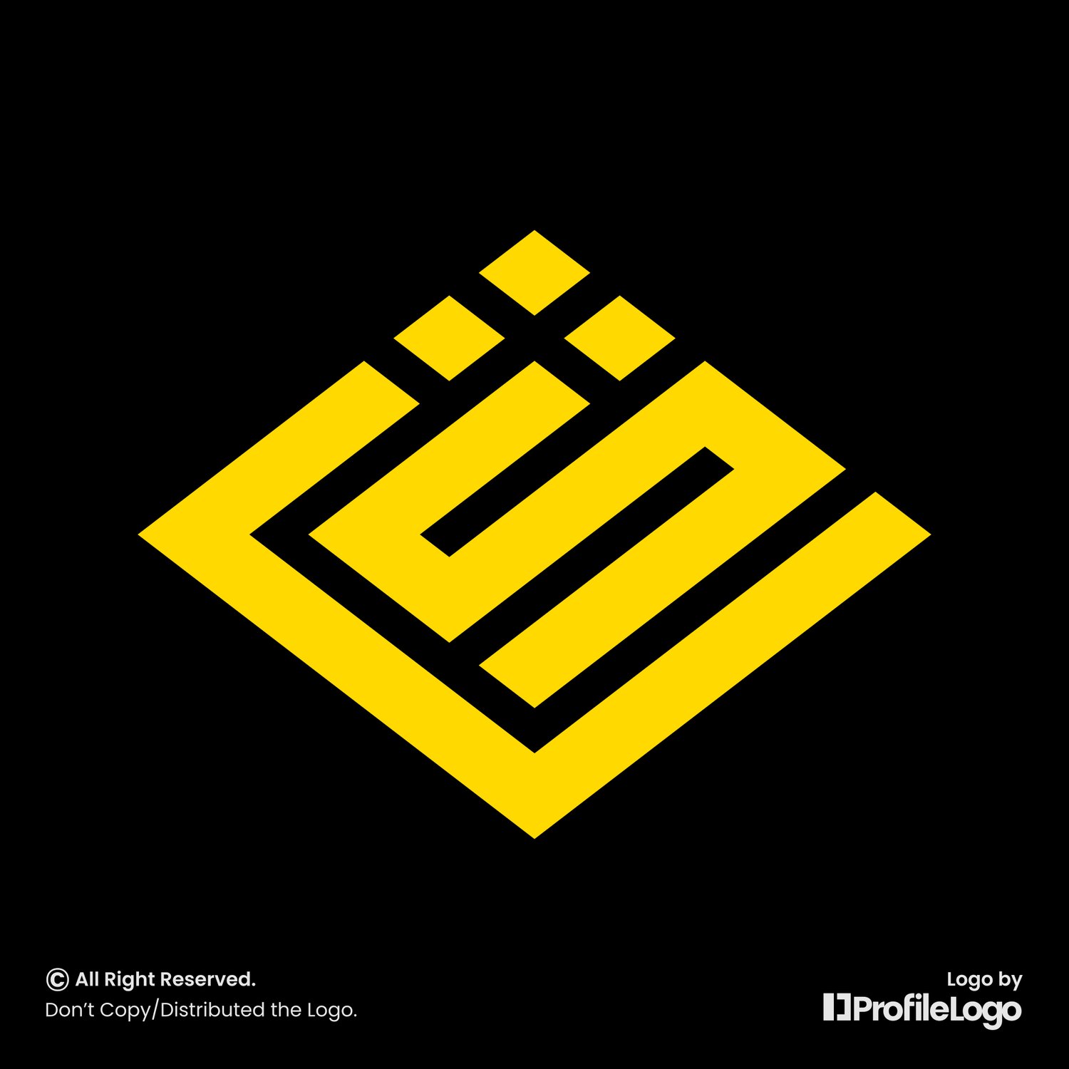 Digital abstract letter CS logo or SC logo by ProfileLogo with black background
