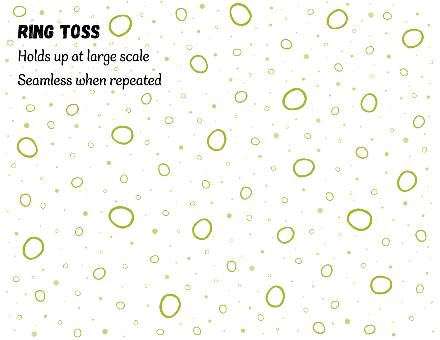 Large scale stamp of Ring Toss - circle pattern stamp brush. Holds up at large scale. Seamless when repeated. INKY STAMPS
