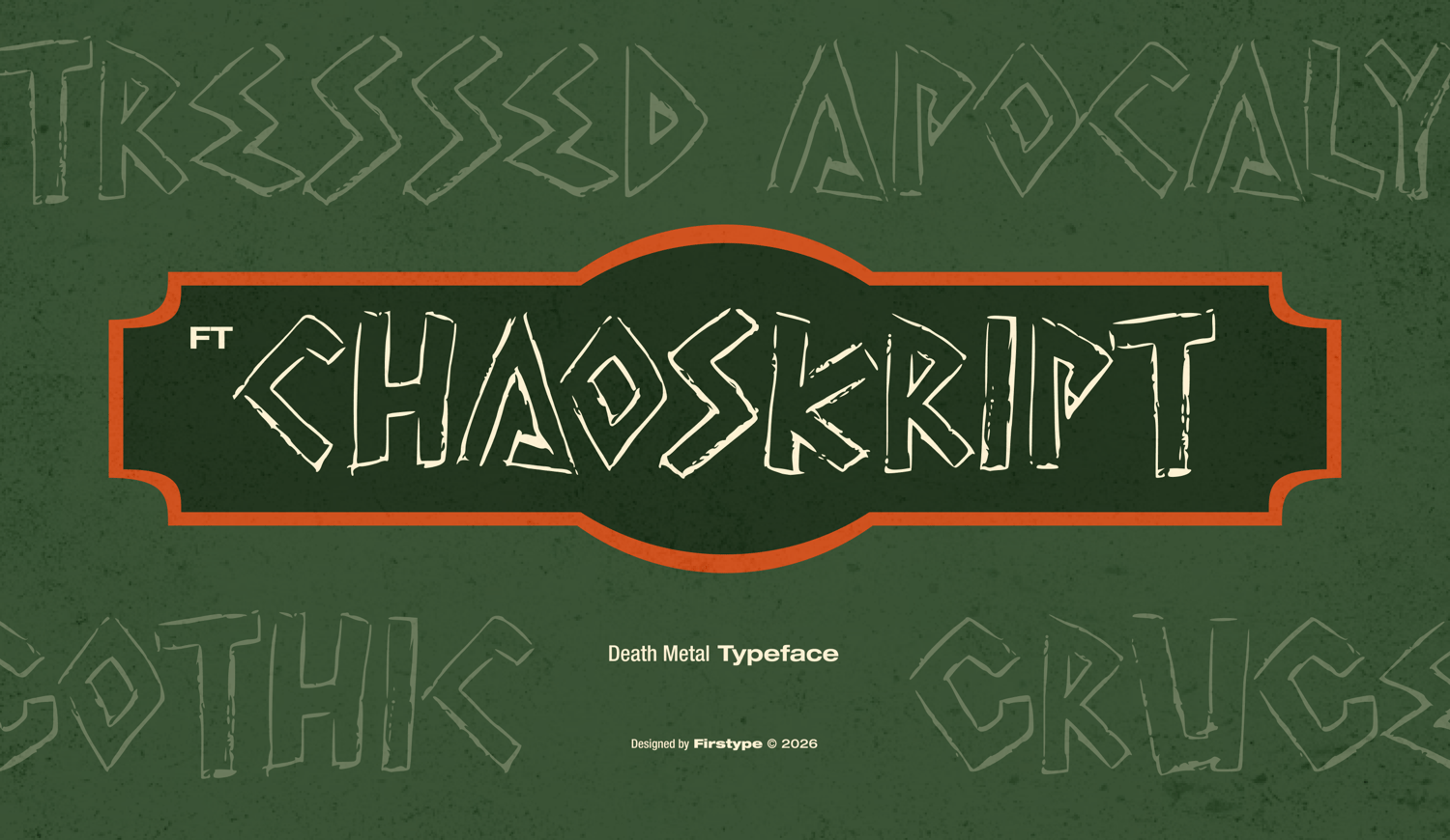 Death Metal Font Aggressive Typeface Underground Culture Brutal Lettering Gothic Horror Streetwear Design Blackletter Script Distorted Font Firstype Studio Extreme Visuals