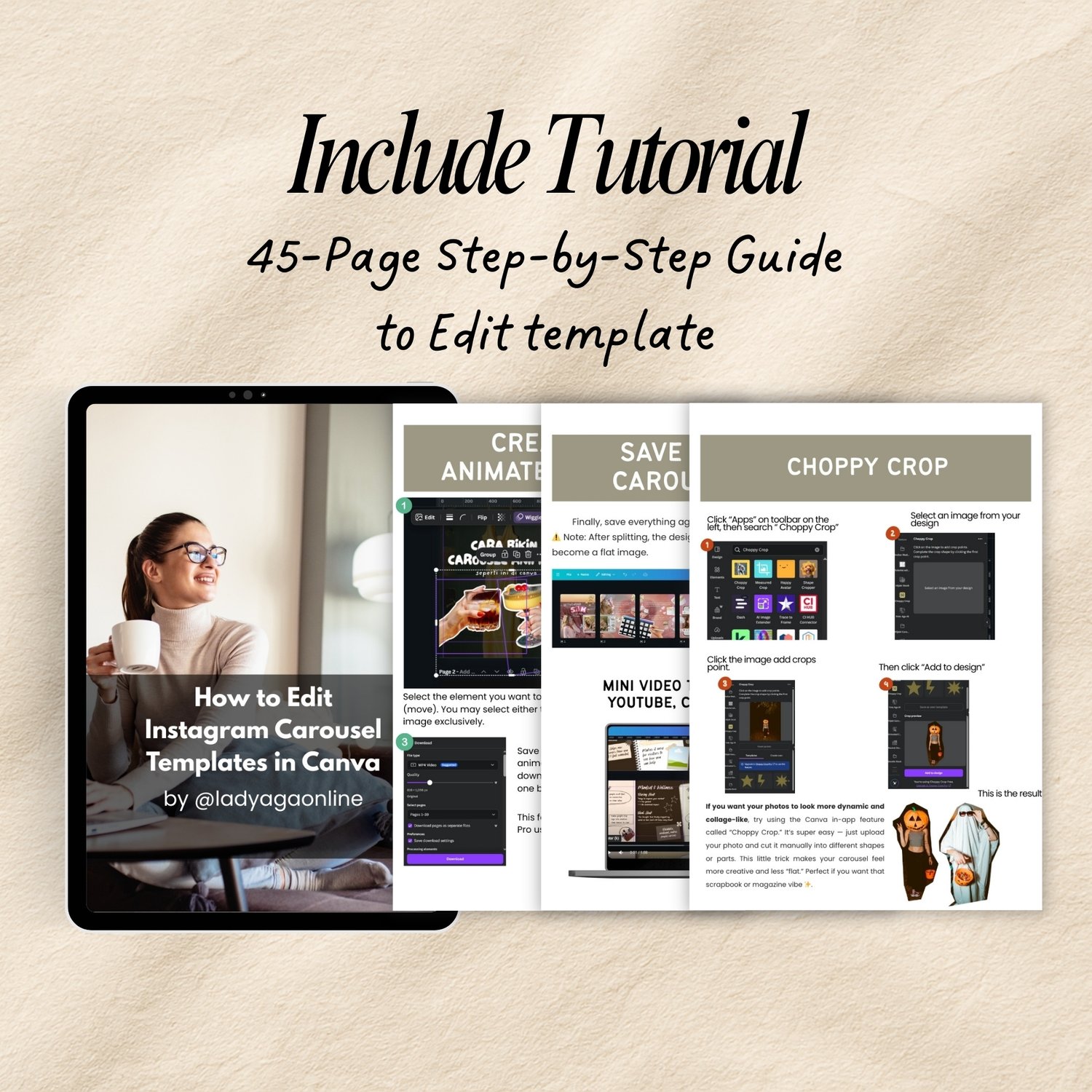 Digital scrapbook instagram post template for UGC creator