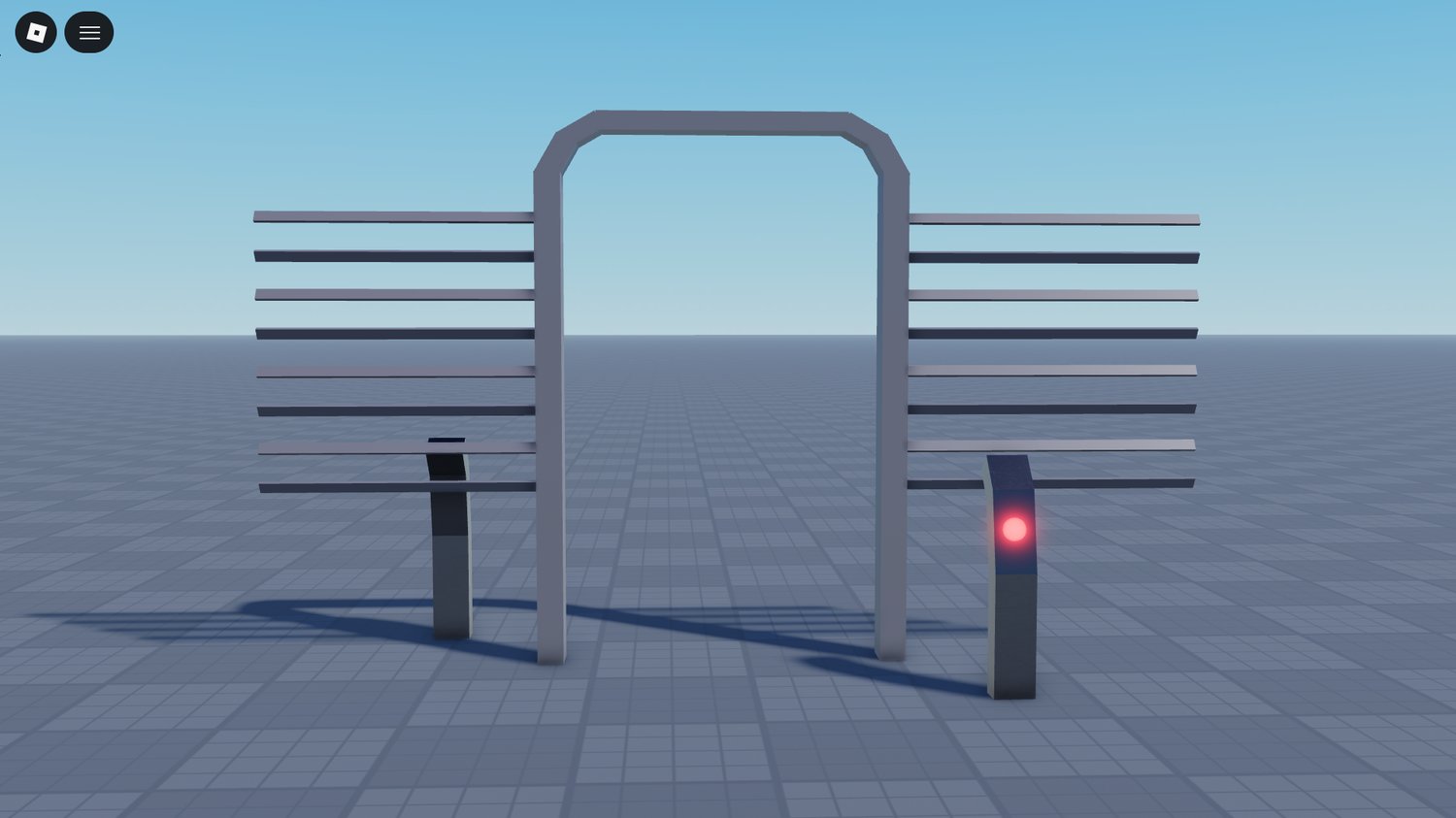 Roblox Tesla gate security barrier