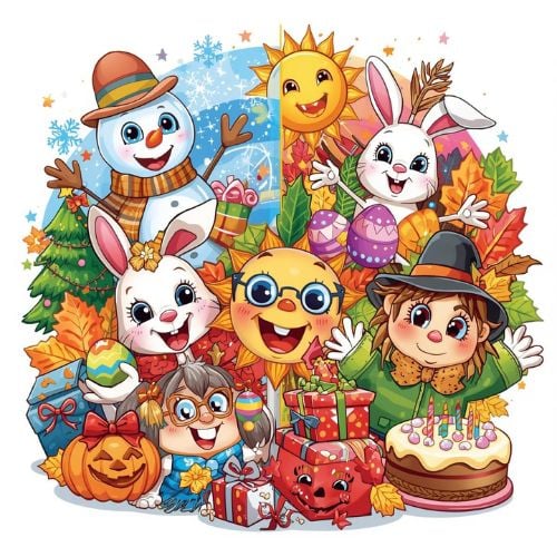 Seasons & Holidays coloring pages for kids