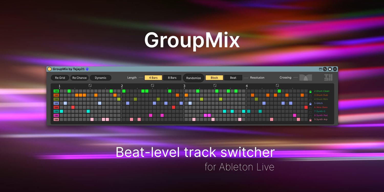 beat level remix ableton, ableton remix technique, track switching ableton, beat switching max for live, groupmix ableton