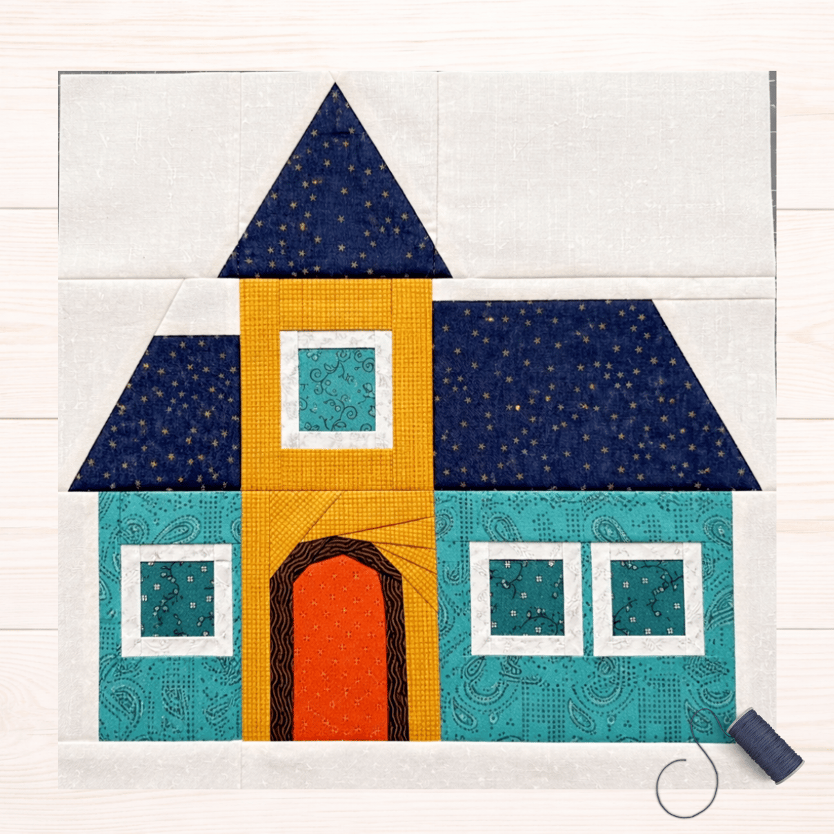 Fpp Patchwork FREE Cottage House FPP Quilt Block Pattern – 10 Inch Paper Piecing Pattern