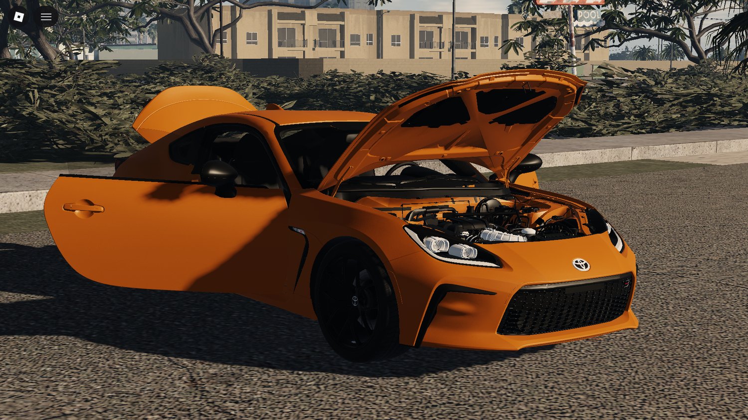 Roblox sports car driving gameplay asset