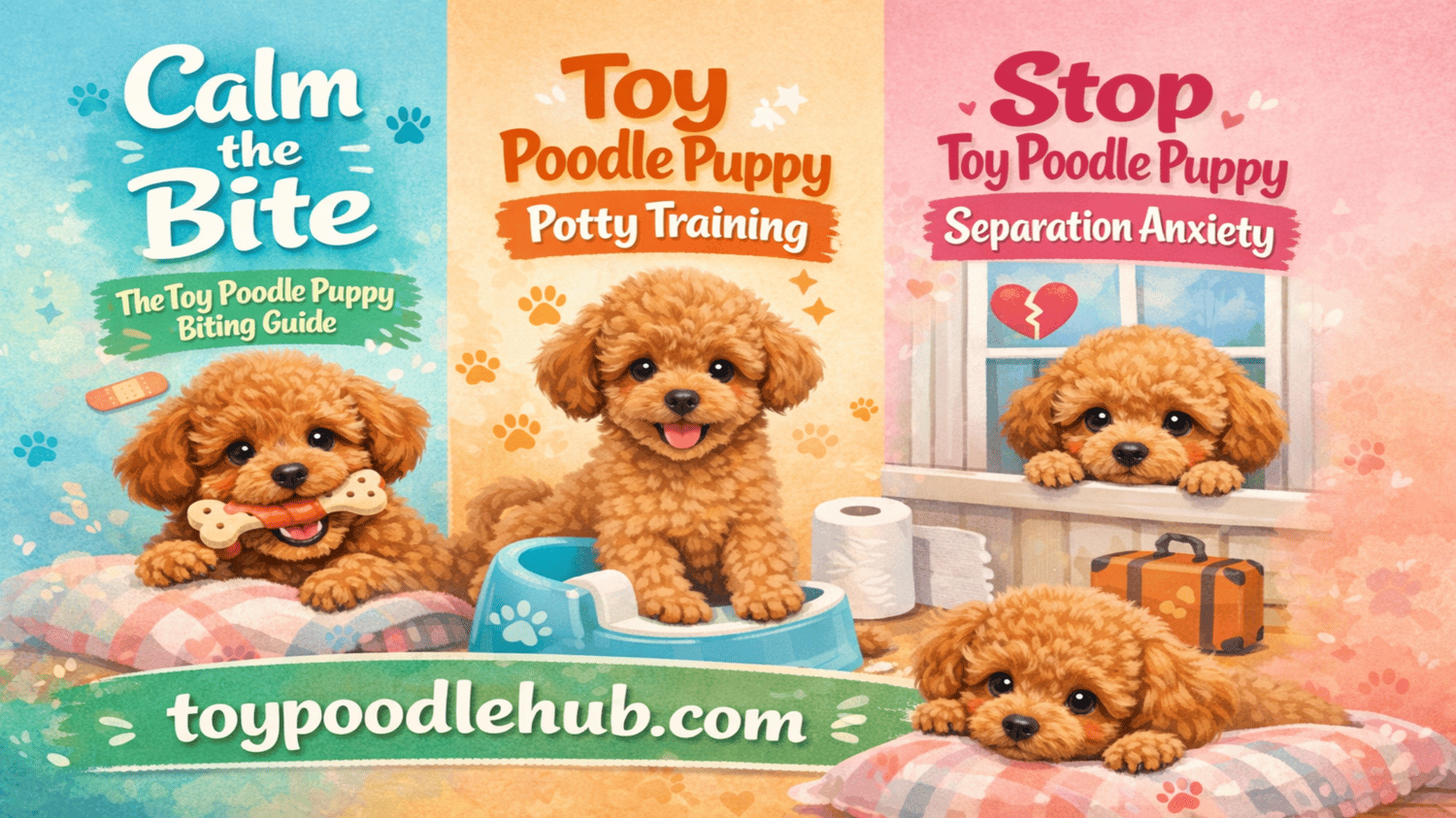 Toy Poodle Hub - Puppy Potty Training - Puppy Seperation Anxiety - Puppy Biting