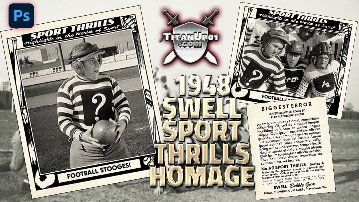 1948 Swell Sport Thrills Homage Photoshop PSD Templates