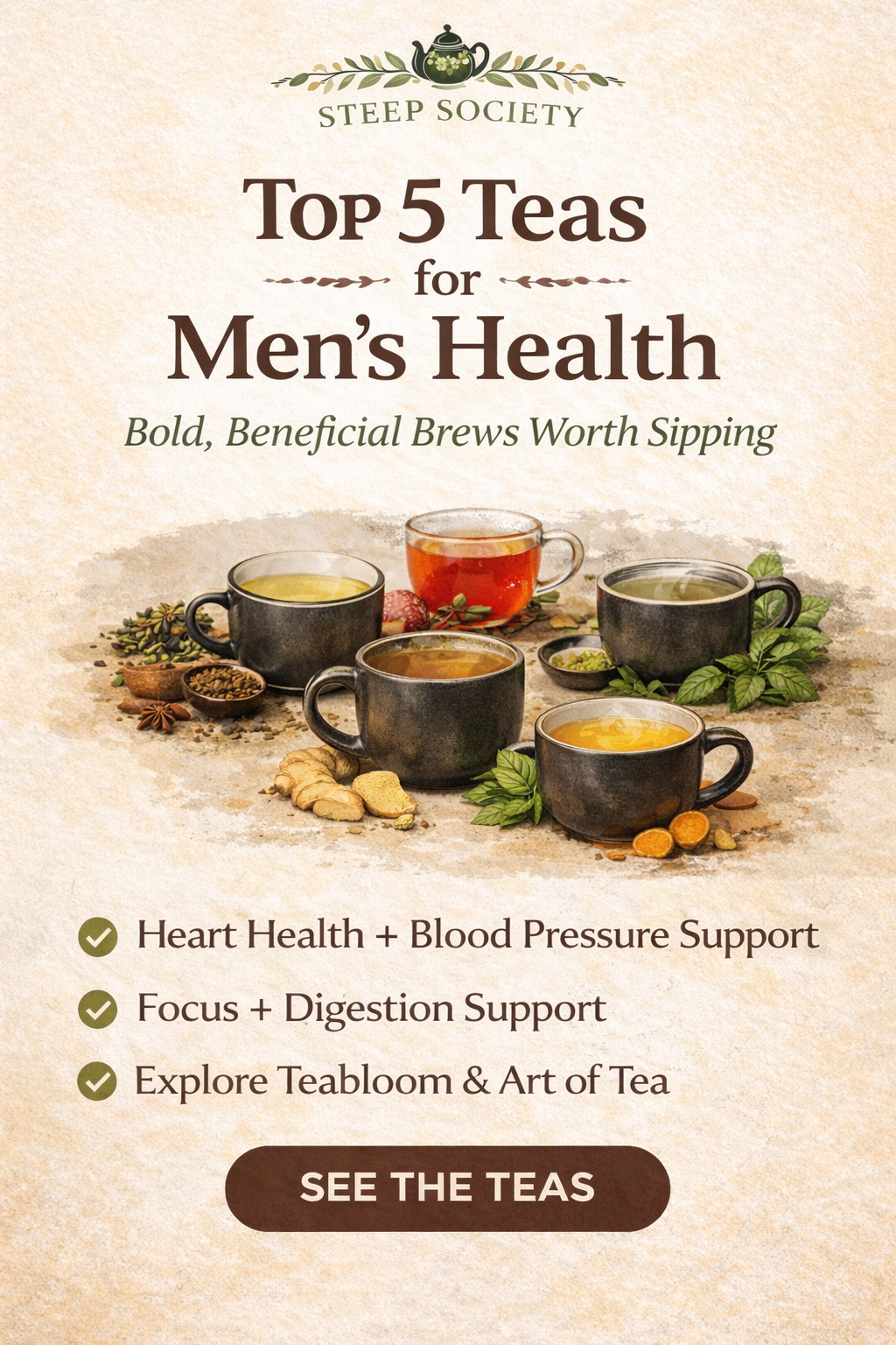 Top 5 Teas for Men's Health