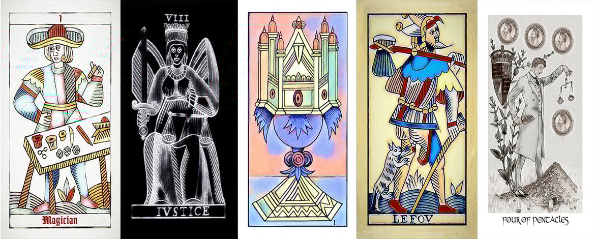 A variety of tarot decks by Pennie McCracken - Endless Skys