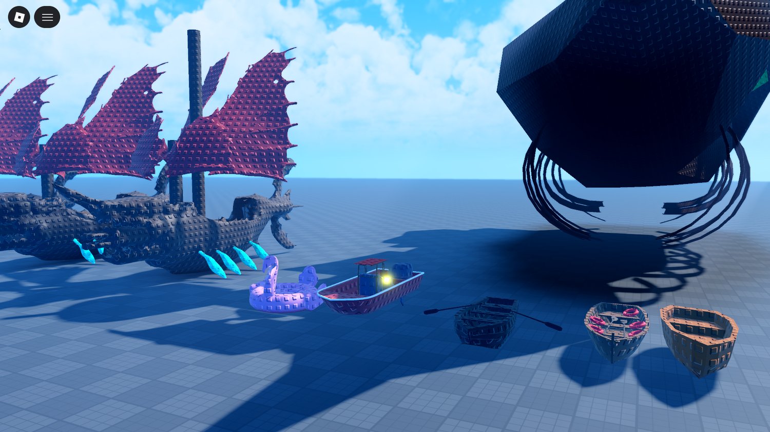 Roblox seaside harbor decoration boats