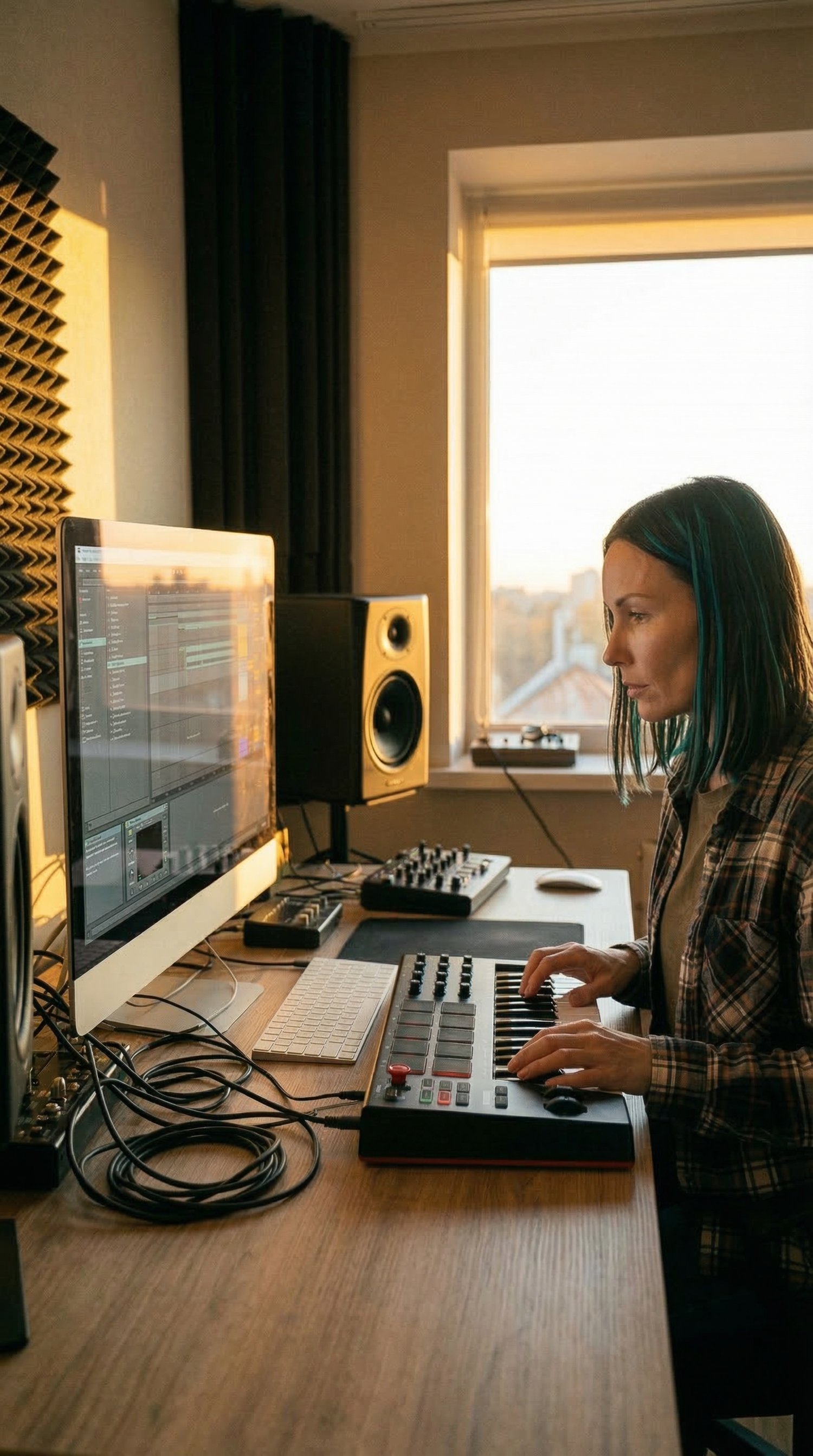 Electronic synthesizer sound design process used in melodic techno production workflow.