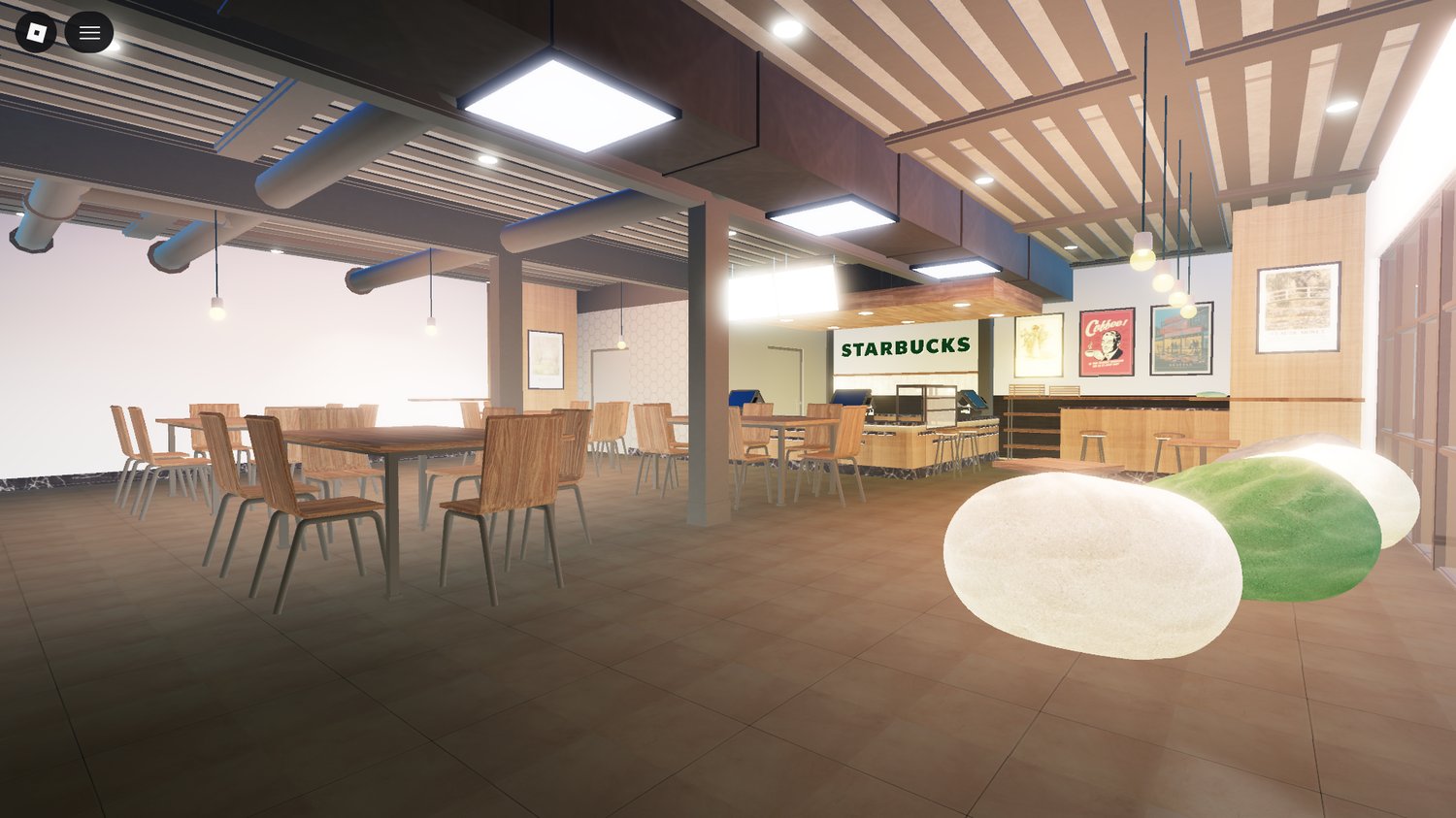 Roblox urban coffee bar interior