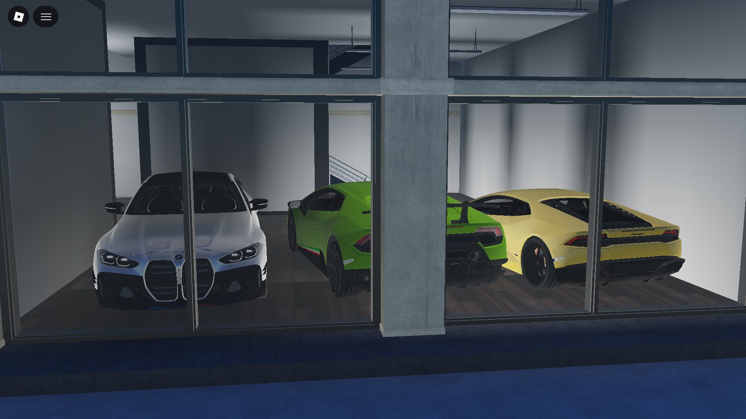 Roblox automotive showroom environment