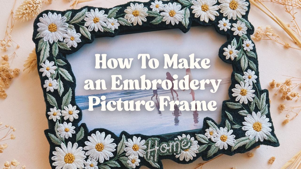how to make an embroidery photo frame