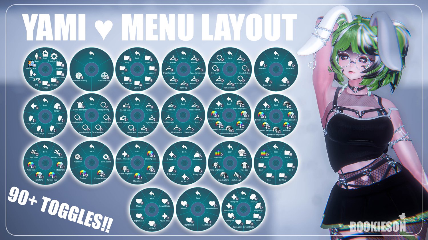 Yami's PC Menu layout for VRChat